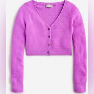 J.Crew featherweight cashmere crop cardigann